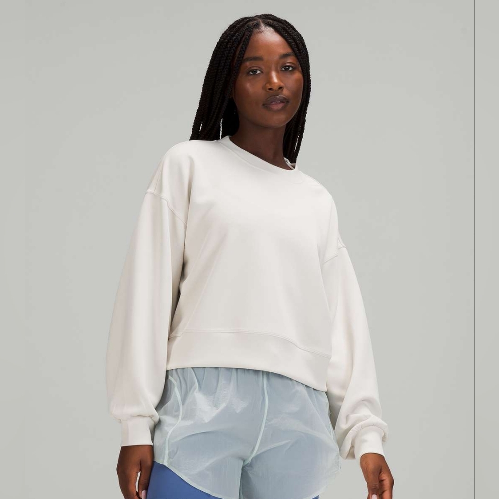 Lululemon Perfectly Oversized Crew Softstreme Size 0 - White Opal